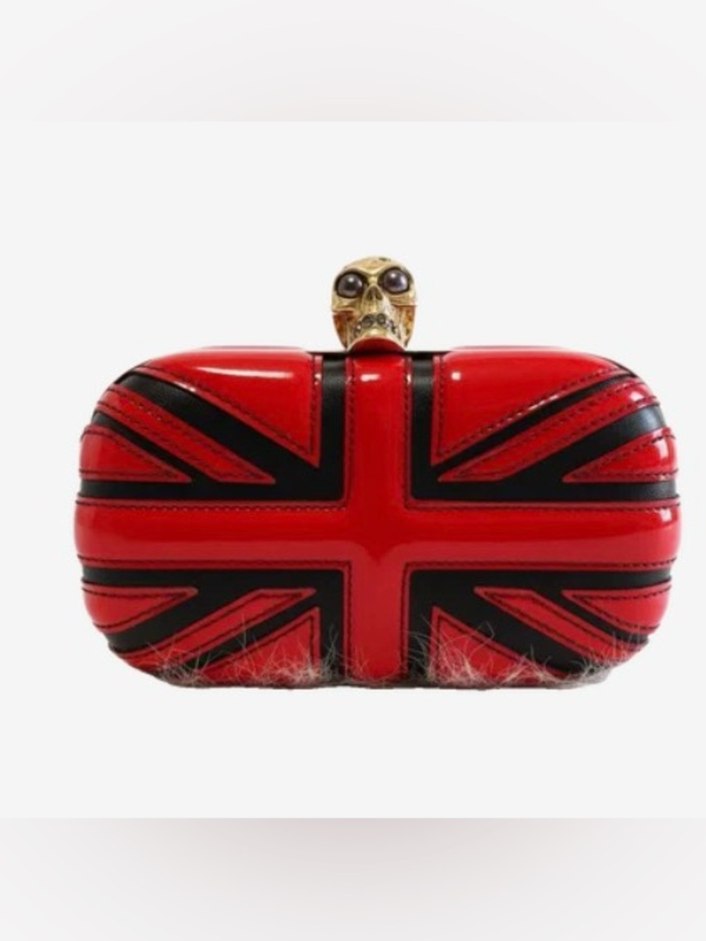 🛍️ ALEXANDER MCQUEEN Limited Edition Britannia England Patent Leather Clutch
